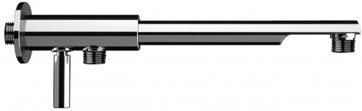 Braccio doccia minimal con deviatore cromo