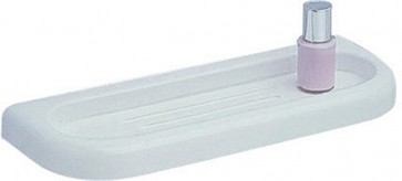 Porta-spugna e porta-sapone combinato serie linea bianco