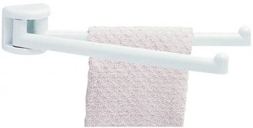Porta-asciugamani con bracci a snodo serie linea bianco