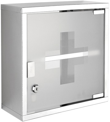 Armadietto farmacia mayday inox cromo metaform cm 27 x h 28.5 x 12