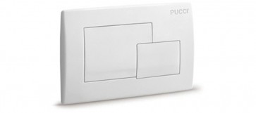 Placca per cassetta incasso pucci eco 2 pulsanti quadro mod.2011 bianca