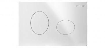 Placca per cassetta incasso pucci eco 2 pulsanti ellisse mod.2014 bianca