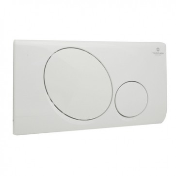 Placca per cassetta incasso dual flush bianca