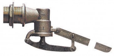 Galleggiante in ottone senza sfera a 5 coppiglie asta piatta 1"1/4