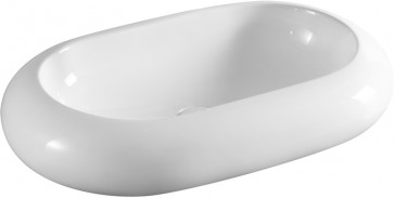 Lavabo d'appoggio mod. la26 cm 63 x 40 bianco