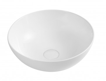 Lavabo d'appoggio slim mod. 02 dm 330 bianco h140