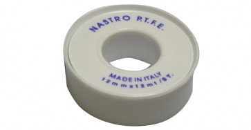 Rotolino nastro teflon p.t.f.e. economico mt 12 mm 12