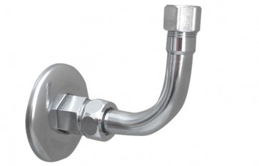 Curvetta sottolavabo a 90° completa 1/2 x 3/8 diam. 10