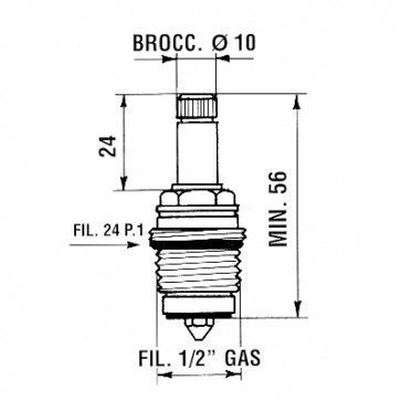 Conf. 2pz vitoni serie epoca mod. 3v fil. 1/2" gas