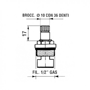 Conf. 2 pz movimento ceramico serie prima mod. 14v fil. 1/2 gas