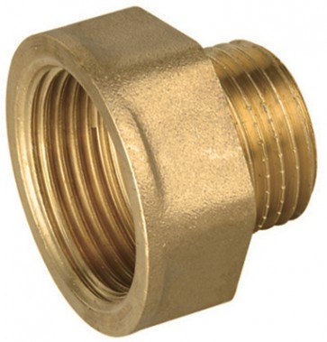 Prolunga ridotta mf in ottone giallo ibp 1/2" x 3/4" -conf