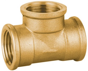 Tee ff in ottone giallo pesante ibp 1"