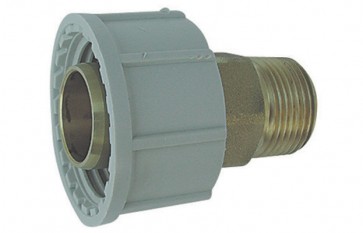 Adattatore maschio in ottone plasson 1" x 40