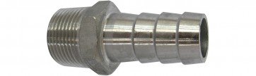 Raccordo portagomma maschio acciaio inox 3/8"