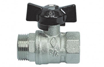 Valvola a sfera mf con farfalla 3/4'' dn 20 pn 40