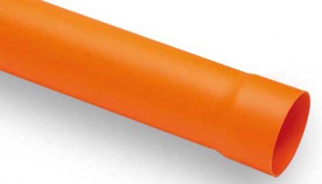 Tubo in pvc arancio diam. 100 lungh. 1000