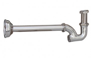Sifone ad s a colonna senza piletta con canna da cm25 modello lux 1"1/4
