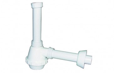 Sifone pvc 1 via s / piletta per inox 1"1/2 diam. 40