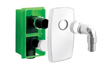 Box da incasso compact con sifone estraibile bianco