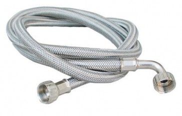 Tubo carico lavatrice inox con curva mt. 2,00