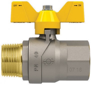 Valvola a sfera gas con farfalla futurgas mf 3/4"