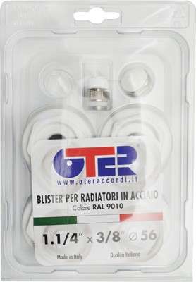 Kit blister per radiatori in acciaio fl 56 1"1/4 x 3/8