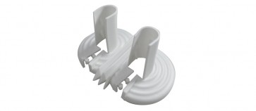 Borchia doppia in materiale plastico universale bianca diam. 10-22 mm