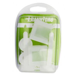 Coppia supporti per sedili in pvc con viti in plastica blister 