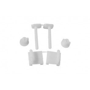 Coppia supporti per sedili in pvc con viti in plastica bianco