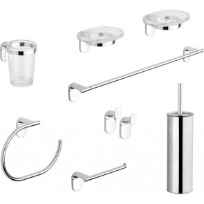 Set accessori bagno 8 pezzi serie zero metaform cromo