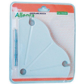 Porta-sapone angolare serie allegra bianco