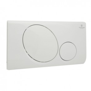 Placca per cassetta incasso dual flush bianca