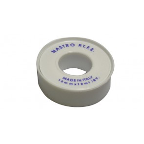 Rotolino nastro teflon p.t.f.e. economico mt 12 mm 12