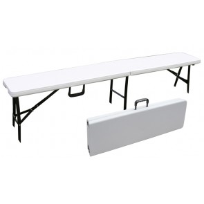 Panca pieghevole in plastica HDPE cm 180 x 28 x 44