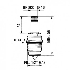 Conf. 2pz vitoni serie epoca mod. 3v fil. 1/2" gas