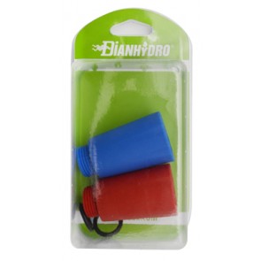 Coppia tappo prova impianti blu/rosso blister 1/2