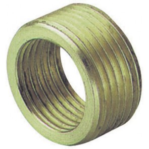 Riduzione mf tutta filettata in ottone giallo 3/4 x 1/2