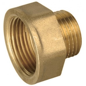 Prolunga ridotta mf in ottone giallo ibp 1/2" x 3/4" -conf