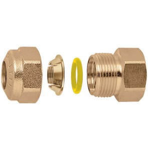 Raccordo o-ring diritto femmina per tubo rame 1/2" - 16