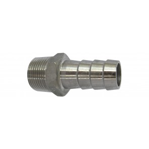 Raccordo portagomma maschio acciaio inox 3/8"