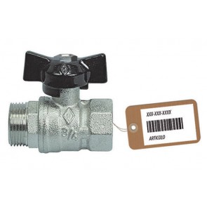 Valvola a sfera mf con farfalla f-brico 3/8" dn 10 pn 64