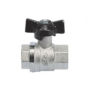 Valvola a sfera ff con farfalla 3/4'' dn 20 pn 40