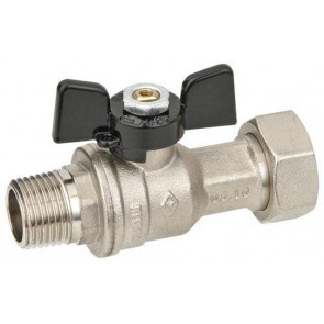 Valvola a sfera diritta a passaggio totale mf dado mobile 1/2" x 3/4"