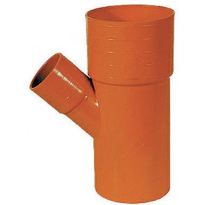 Derivazioni 45° ridotte in pvc rosso diam. 100 x 40