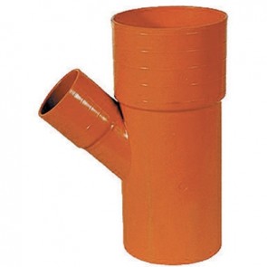 Derivazioni 45° ridotte in pvc rosso Diam. 100 x 80