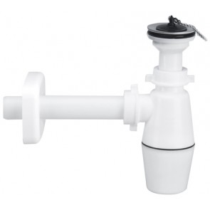 Sifone a bottiglia per lavabo con piletta 1"1/4 x 32