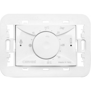 Termostato elettronico da incasso 3 moduli new bianco