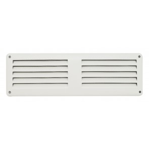 Griglia da sovrapporre in metallo con rete l. 200 x h 60 mm bianco