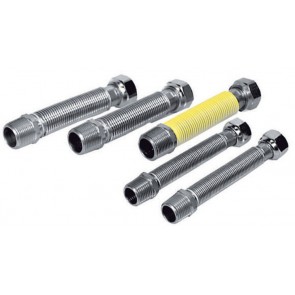 Kit 5 pz flessibili inox estensibili per caldaie a gas mm. 150/300