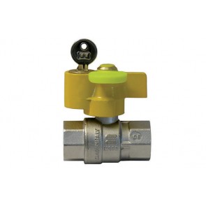 Valvola a sfera gas ff con serratura 3/4"